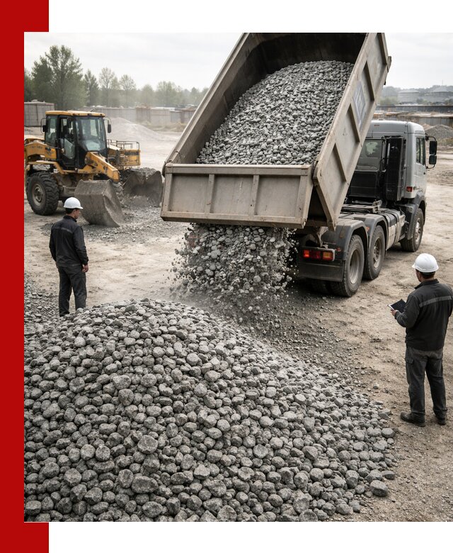 Доставка гранитного щебня фракции 20-40 в Донском