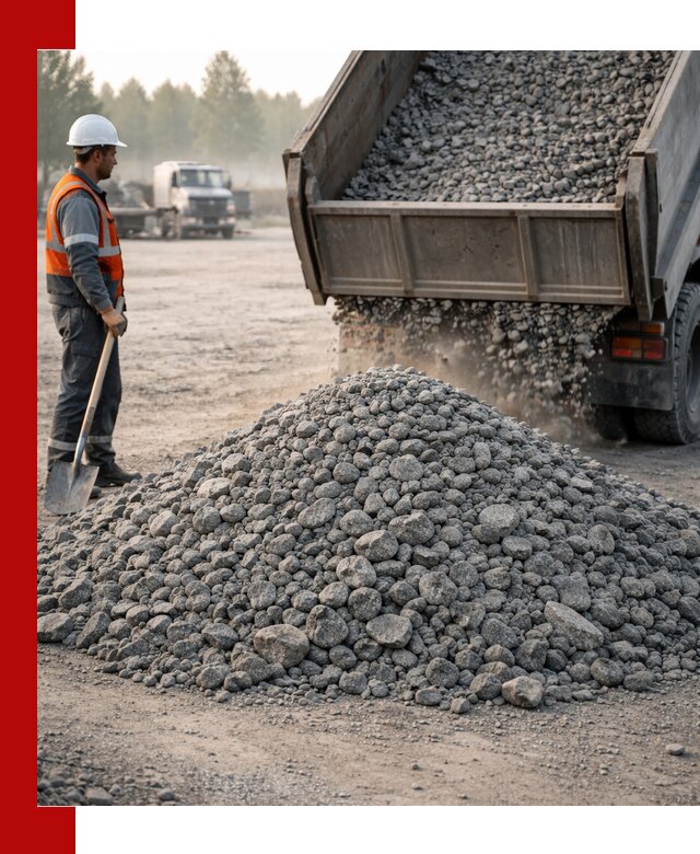 Гранитный щебень фракции 100–201 для строительства в донском