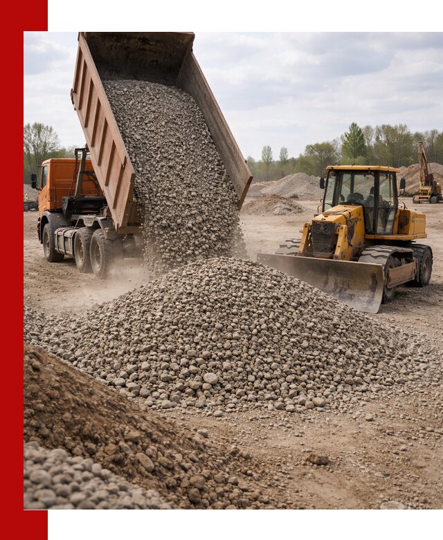 Доставка гравийного щебня фракции 40-70 в донском