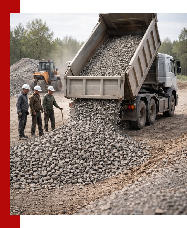 Доставка гравийного щебня фракции 70-120 в донском