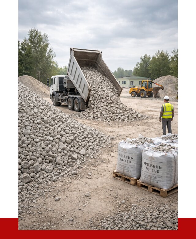 Известняковый щебень фракция 70-150 в донском от 1267 р. | ПРОНЕРУДДнс