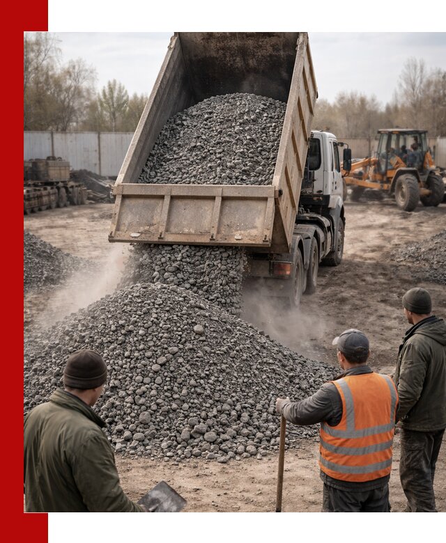 Доставка шлакового щебня в удобные сроки по выгодной цене в донском