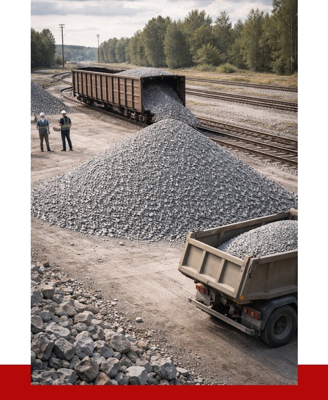 Железнодорожный щебень 20-60 в донском от 1722 р. | ПРОНЕРУДДнс