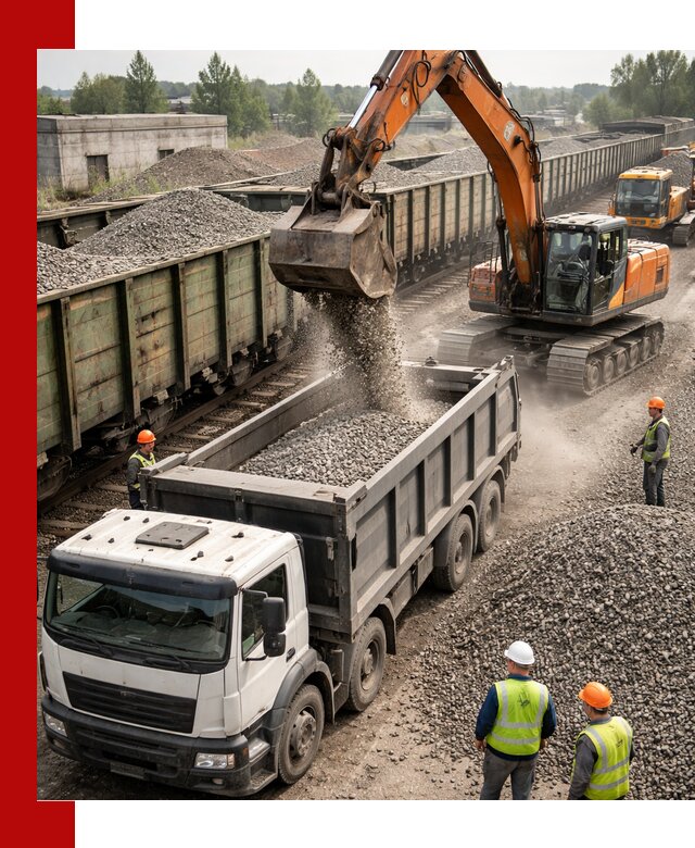 Железнодорожный щебень фракция 25–60 для поставок в донском