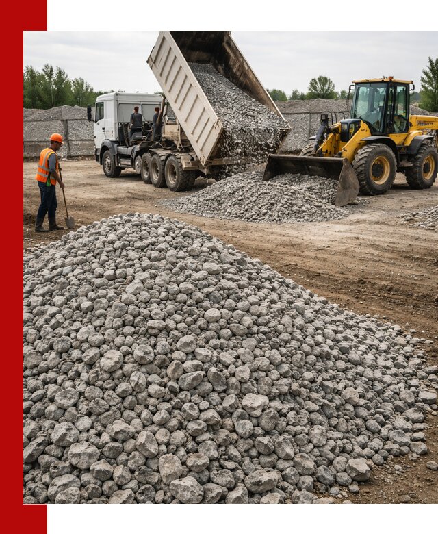 Доставка бетонного щебня фракции 40-70 в Донском