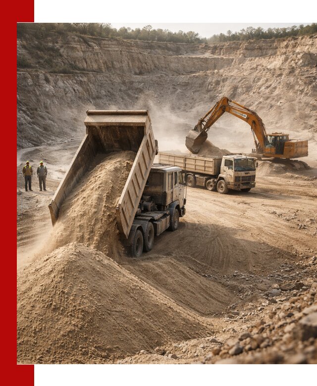 Карьерный песок навалом с доставкой в донском