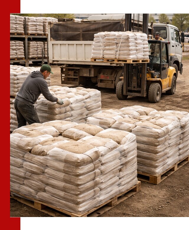 Карьерный песок в мешках с доставкой в донском