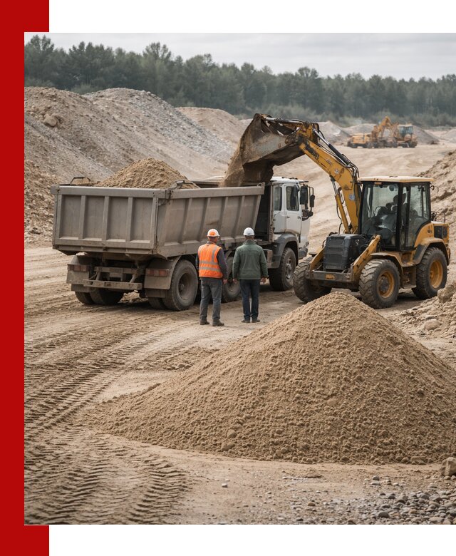 Карьерный среднезернистый песок с доставкой в донском