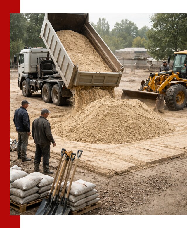 Доставка мытого песка в донском с самосвалами по выгодной цене