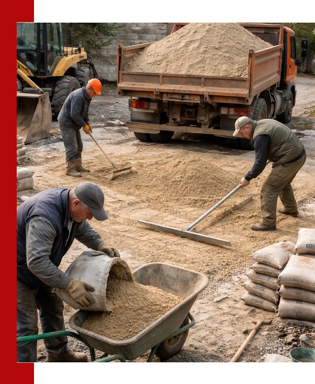 Поставка песка для стяжки в донском с быстрой доставкой