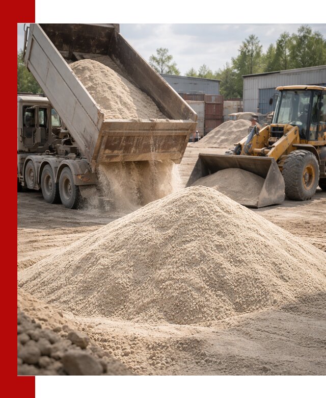 Кварцевый песок с доставкой в Донском для строительных работ