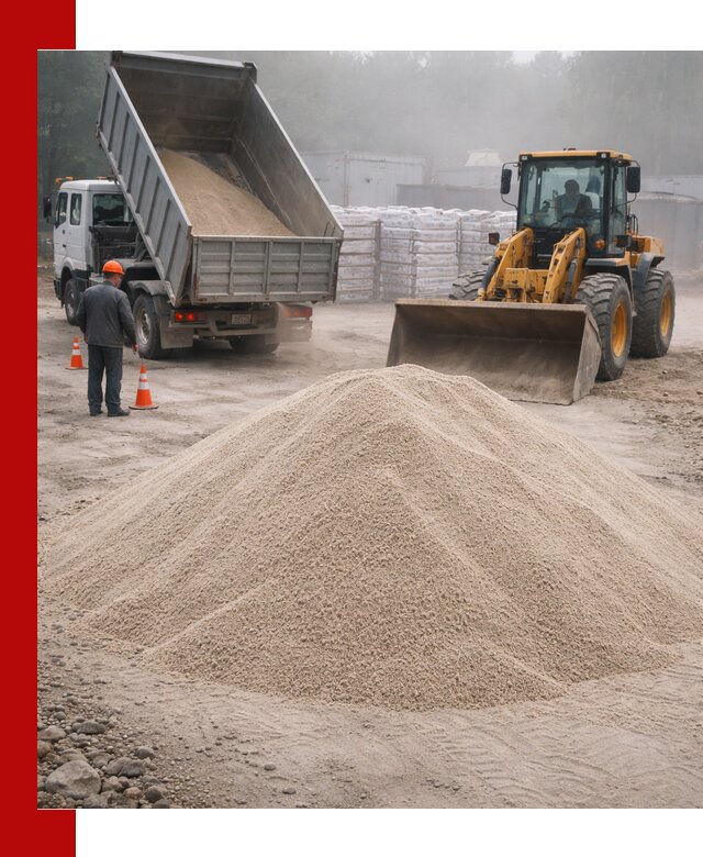 Кварцевый песок фракция 0–8 для стройработ в донском