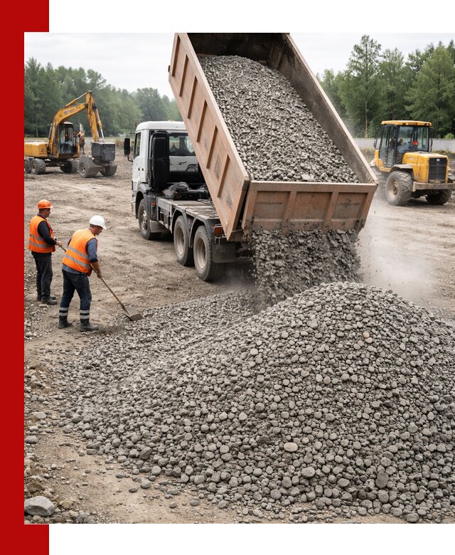 Доставка гравия фракции 40-70 в Донском оптом и в розницу