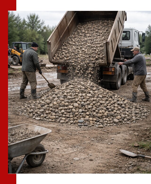 Доставка гальки речной оптом и в розницу в донском
