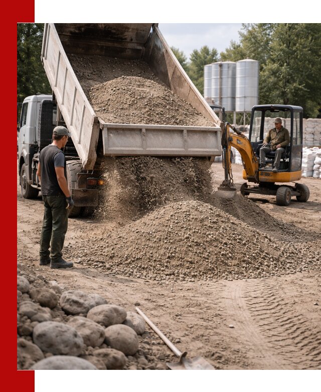 Доставка ПГС С3 в донском самосвалами и миксерами