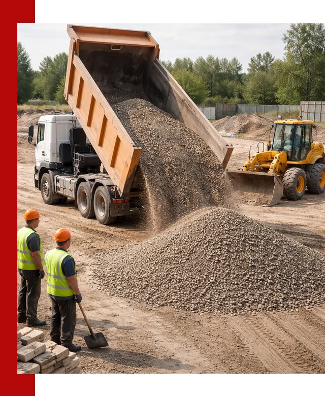 Доставка щебёночно-песчаной смеси ЩПС С7 в донском