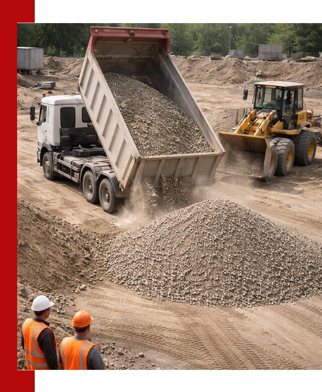 Щебень с песком (ЩГПС С2) с доставкой в донском