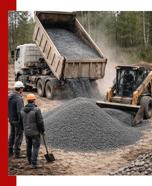 Гранитный отсев 0-5 с доставкой и разгрузкой в донском