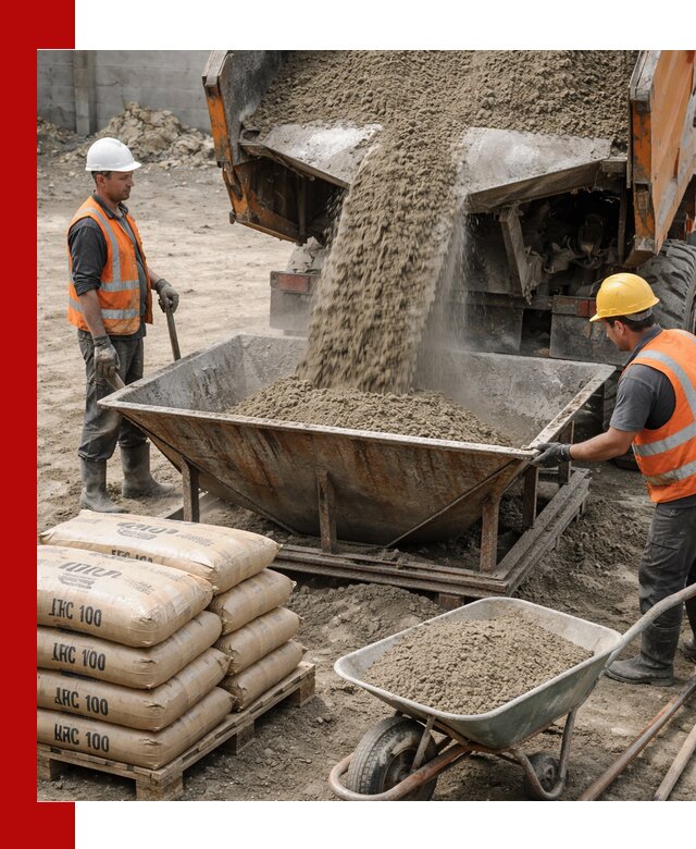 Доставка цементно-песчаной смеси М100 в донском