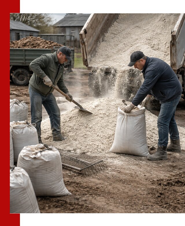 Доставка извести пушонки в донском оптом и мелким оптом