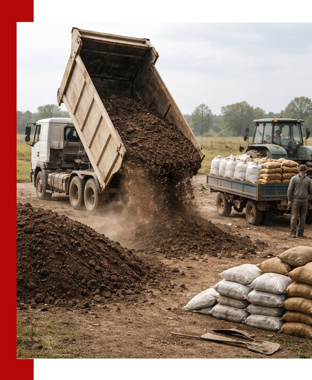 Доставка грунта и удобрений оптом в донском для сельхоз и строительства