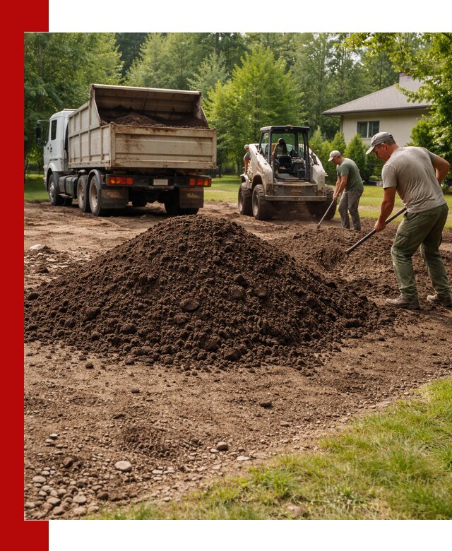 Доставка и укладка грунта для газона в донском