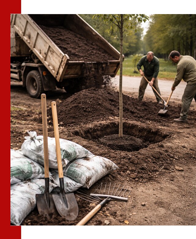 Грунт для посадки деревьев в донском — доставка и подготовка почвы