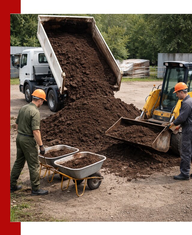 Доставка торфо-земляной смеси в донском для огорода и ландшафта