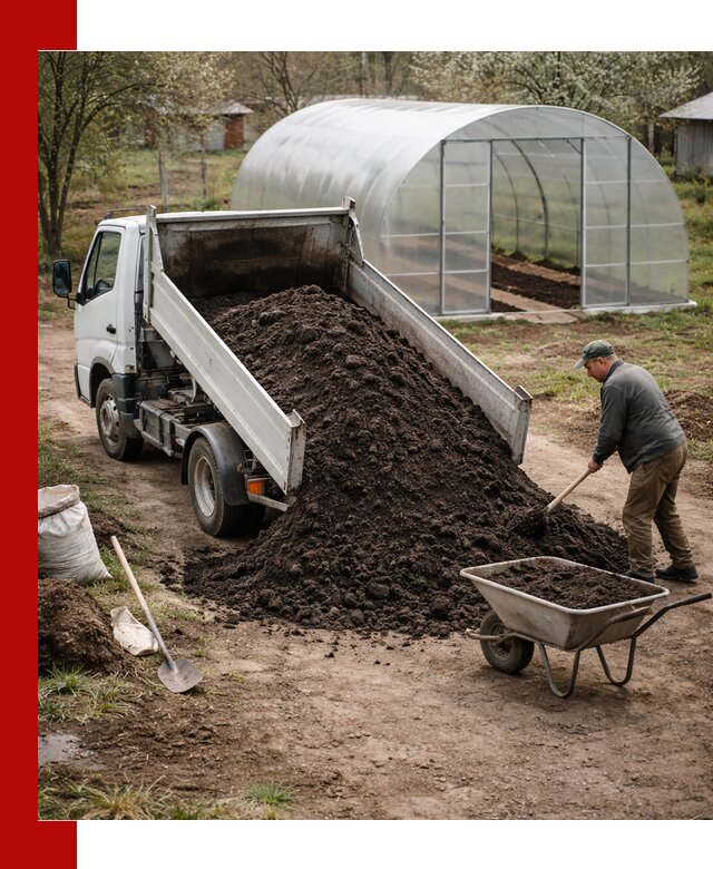 Чернозем для теплицы с доставкой в донском