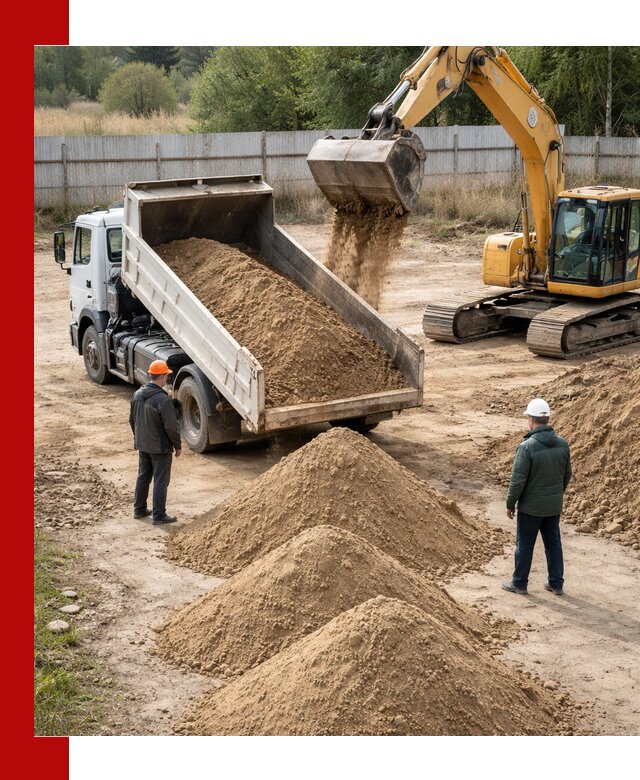 Доставка супеси вагонными и автопартиями в донском