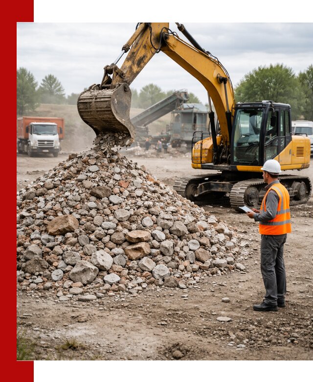 Доставка и вывоз строительного боя в донском
