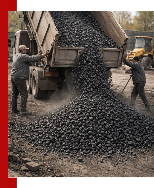 Доставка угля семечка самосвалами в донском