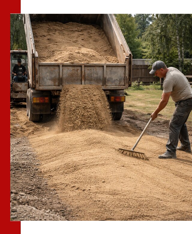 Отсыпка участка песком в донском быстро и качественно
